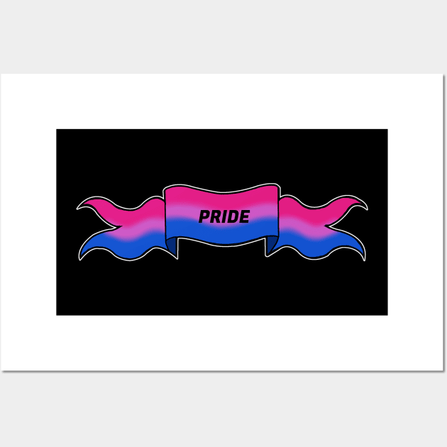 bisexual pride banner Wall Art by TOASTYWAFFL3Z